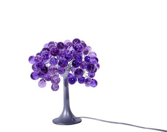Purple Bedside Table  Lamp, modern table lamp with purple color bubbles, unique table lamp.