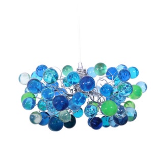 Ceiling pendant light with sea color bubbles, for living rooms, Kitchen island, bedroom or as bedside lamp.