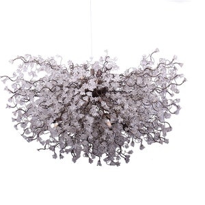 Grand White Flower Light Chandelier