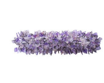 Ceiling light fixture with flower & leaves at Purple Gray and clear color for Dining Room table.