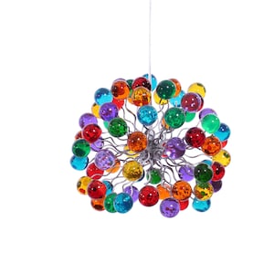 Pendant light with Rainbow color bubbles for hall, bathroom, children space or as a bedside Lighting.