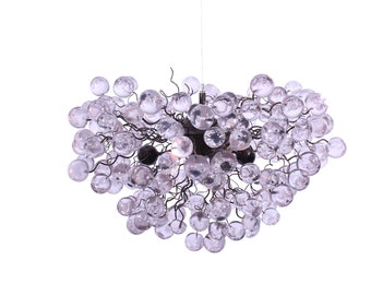 Modern Hanging lights clear bubbles light with Clear Transparent bubbles, chandelier for dining room