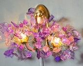 Double bouquet wall lamp - purple shades ,Sconce light - the color of 2018 by pan tone violet