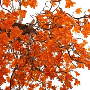 Orange Dining Room Lighting, Hanging Chandeliers with Orange jumping flowers