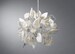 kitchen pendant lighting with clear and white flowers and leaves. 