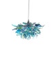 Unique Chandelier with Sea color flowers and leaves, for Dining Room, hall or bedroom. 