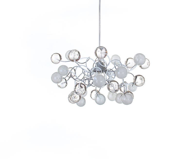 Ceiling Light Island Lighting With Bubbles White And Clear Transpa Pendant For Living Room Girls Or Boy Bedroom