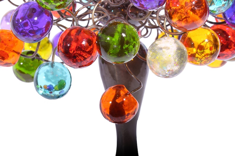 modern bedside lamp with Multicolored bubbles, unique table lamp, colorful bubbles light for desk or bedside table. image 8