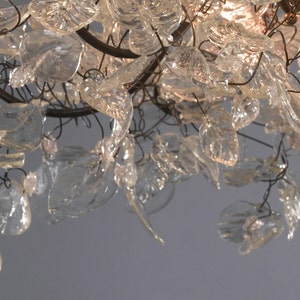 Floral Chandelier: Resin Flowers & Leaves, Dining Room Lighting