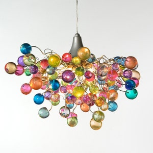 Lighting chandeliers, hanging lighting with Pastel bubbles for girls bedroom, living room, bathroom designer lighting. image 2