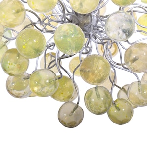 Pendant lighting with Lemon Green bubbles Light Fixture chandelier for hall, bathroom, bedroom or children place.