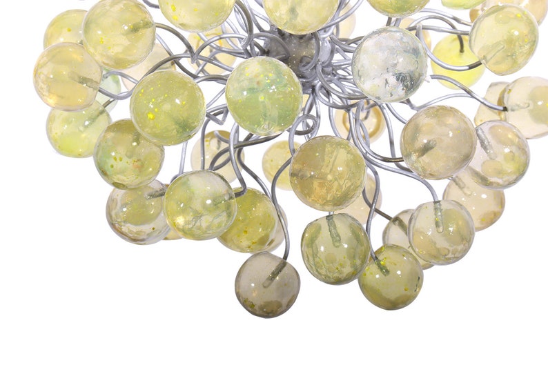 Pendant lighting with Lemon Green bubbles Light Fixture chandelier for hall, bathroom, bedroom or children place.
