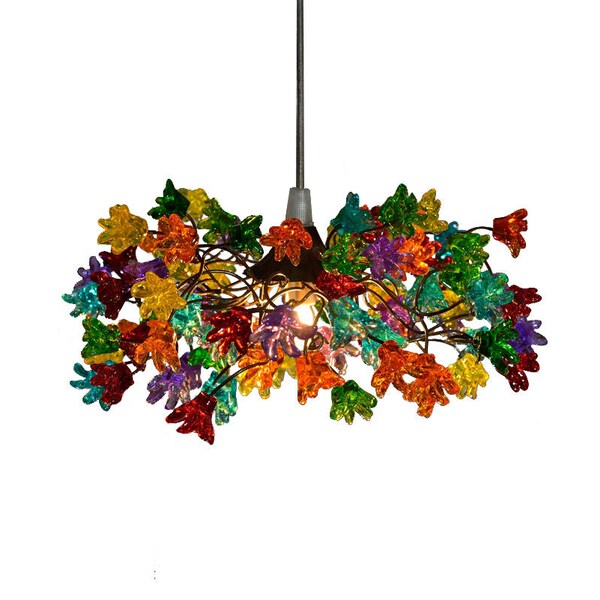 Pendant Light Fixtures with multicolored jumping flowers for hall, bathroom, kitchen island.