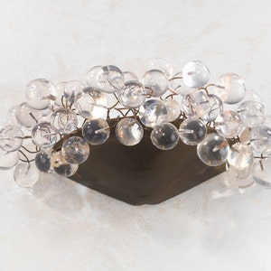 Wall light,up  Sconce lighting, wall lamp up light with transparent clear balls, hand made wall lighting