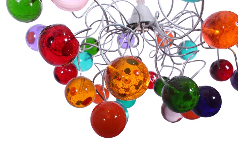 Modern Lighting with colorful bubbles Ceiling pendant lights fixture for girls bedroom, toilet or bath. image 3