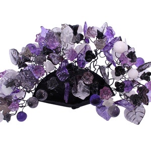 Wall Sconce lighting with purple gray and clear bubbles, unique up light wall lamp for bathroom, living room.