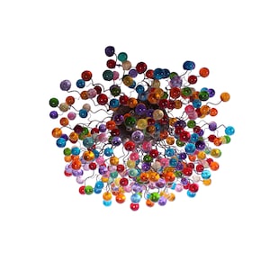 Large Flush mount Ceiling light with multicolored bubbles