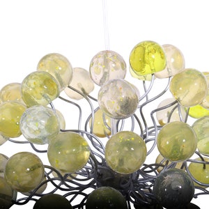 Pendant lighting with Lemon Green bubbles Light Fixture chandelier for hall, bathroom, bedroom or children place.