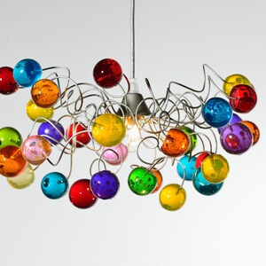 Modern Lighting with colorful bubbles Ceiling pendant lights fixture for girls bedroom, toilet or bath. image 10