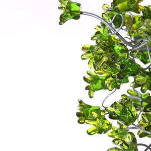 Green Pendant Light, Hanging pendant lighting with Green jumping flowers image 8