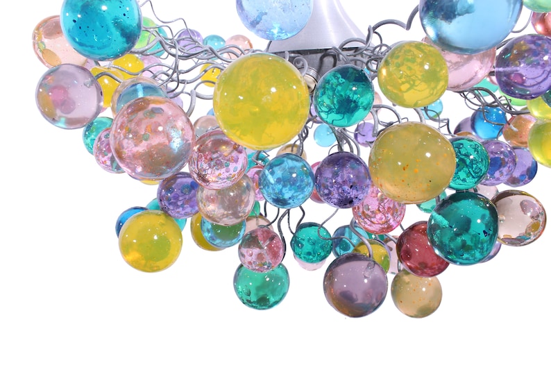 Lighting chandeliers, hanging lighting with Pastel bubbles for girls bedroom, living room, bathroom designer lighting. image 6
