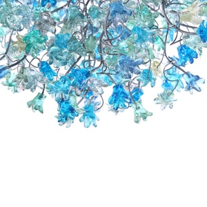 Flowers Ceiling lamp, hanging lighting with sea color jumping flowers for living room, Dining Room light.