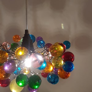 Bubbles Lighting, Ceiling Pendant light with Multicolored bubbles for Kitchen island, bedside light modern lighting image 7