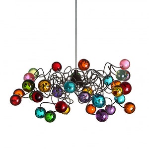 Modern bubbles Ceiling Light with Multicolored bubbles for girls bedroom or bathroom.