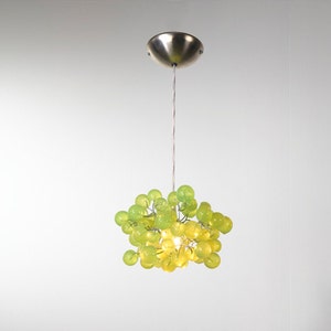 Pendant lighting with Lemon Green bubbles Light Fixture chandelier for hall, bathroom, bedroom or children place.