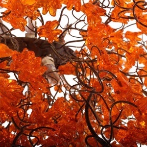 Orange Dining Room Lighting, Hanging Chandeliers with Orange jumping flowers