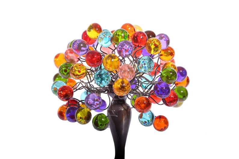 modern bedside lamp with Multicolored bubbles, unique table lamp, colorful bubbles light for desk or bedside table. image 6