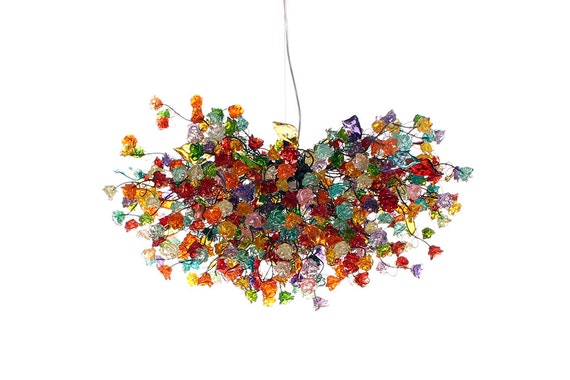 Ritueel Elegantie Goneryl De lamp van het plafond met veelkleurige bloemen - Etsy België