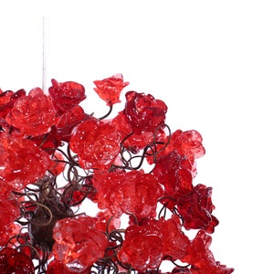 Hanging Ceiling Light With Red Roses Flowers for Hall or Over Kitchen ...