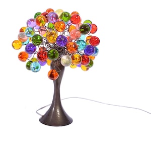 modern bedside lamp with Multicolored bubbles, unique table lamp, colorful bubbles light for desk or bedside table. image 4