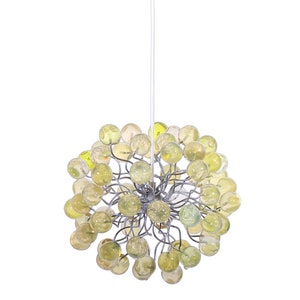Pendant lighting with Lemon Green bubbles Light Fixture chandelier for hall, bathroom, bedroom or children place.