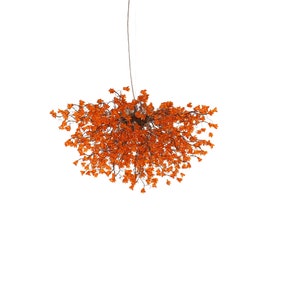 Orange Dining Room Lighting, Hanging Chandeliers with Orange jumping flowers
