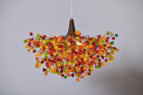 Harz Blumen Deckenlampe: Warme Farben Dekorative Beleuchtung