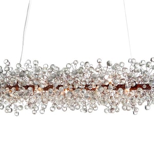 Large Chandelier for Dining Room, with Transparent clear bubbles