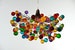 Multicolored bubbles light fixture, hanging lighting with different size of bubbles for children room or dining room. unique lighting 