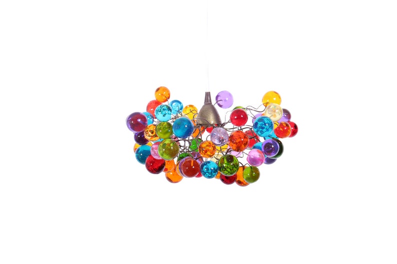 Pendant light Colorful Bubbles, Ceiling Light fixture for Kids Bedroom, Living Room image 1