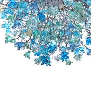 Flowers Ceiling lamp, hanging lighting with sea color jumping flowers for living room, Dining Room light.