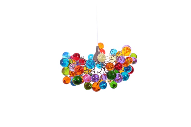 Pendant light Colorful Bubbles, Ceiling Light fixture for Kids Bedroom, Living Room image 9