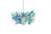 Pendant Lighting for kitchen island with sea color flowers and leaves. 