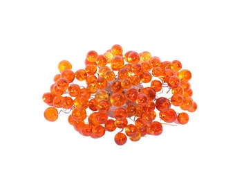 Wall sconce light with Transparent orange bubbles, up and down light for rooms, dinning room.