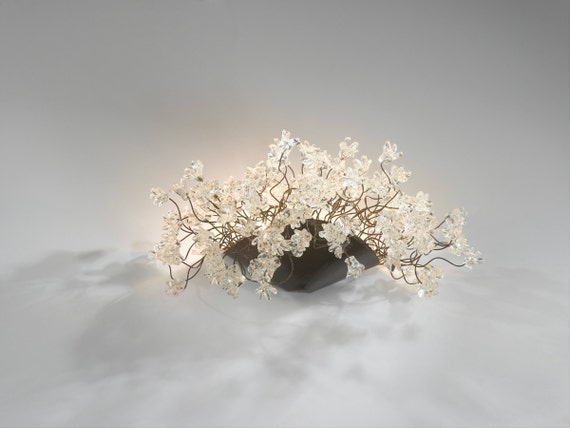 Modern Wall lighting with clear Krystal flowers