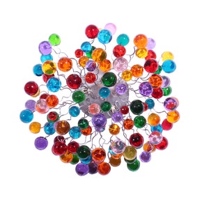 Ceiling lighting Flush mount with multicolored bubbles for bathroom, hall entrance or room.