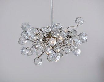 Modern Pendant light, island lighting with clear Transparent bubbles