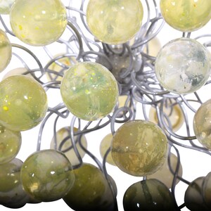 Pendant lighting with Lemon Green bubbles Light Fixture chandelier for hall, bathroom, bedroom or children place.
