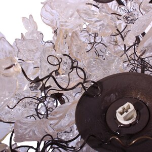 Floral Chandelier: Resin Flowers & Leaves, Dining Room Lighting