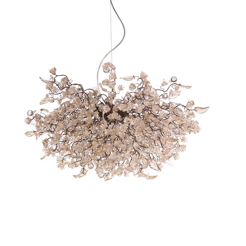 Hanging Chandeliers With Clear Jumping Flowers for Dining Room - Etsy